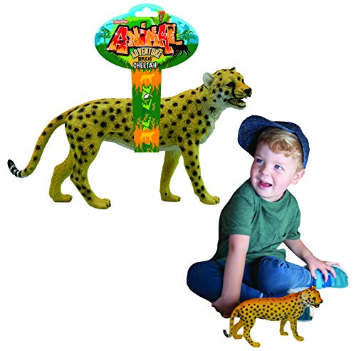 Deluxebase Animal Adventure Replica - Gepard Gepard Spielzeug Replika Figur. Großformatige Tierfiguren, die ideale Dschungeltier-Spielzeuge für Kinder sind von Deluxebase