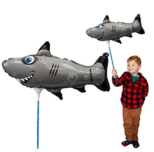 Ballooniacs - Haifisch luftgefüllt Tierballon von Deluxebase. Eine farbenfrohe und wiederverwendbare aufblasbare Geburtstagsfeier Dekoration für Kinder von Ballooniacs