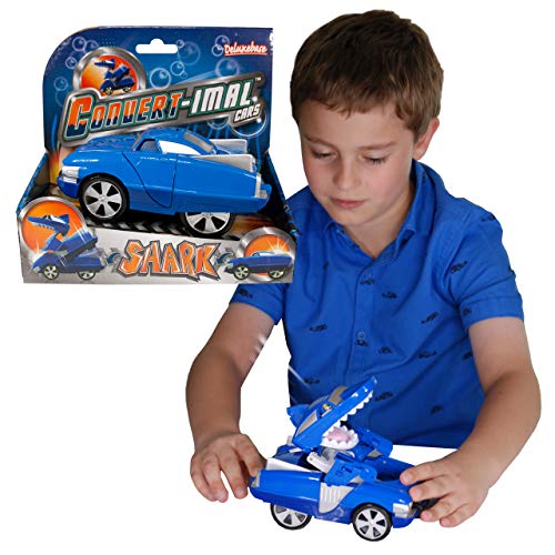 Convertimal Cars - Hai von Deluxebase. Transformer Spielzeug Autos und Roboter Racer für Kinder. Ein cooles Meeresspielzeug, das die # 1 transformierende Auto Hai-Spielzeug für Jungen und Mädchen ist. von Deluxebase