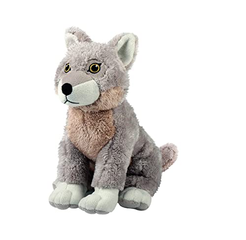 Deluxebase EcoBuddiez - Wolf Kleine weiche Plüschtiere aus recycelten Plastikflaschen. Umweltfreundliches Kuschelgeschenk für Kinder und niedliches Kuscheltier für Kleinkinder. von Deluxebase