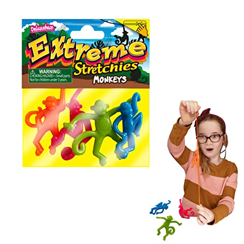 Extreme Stretchies Deluxebase Affen aus dehnbarem sensorischem Spielzeug für Autismus und ADHS, Stressabbau, Fidget-Spielzeug und lustige Kinder-Partygeschenke von Extreme Stretchies