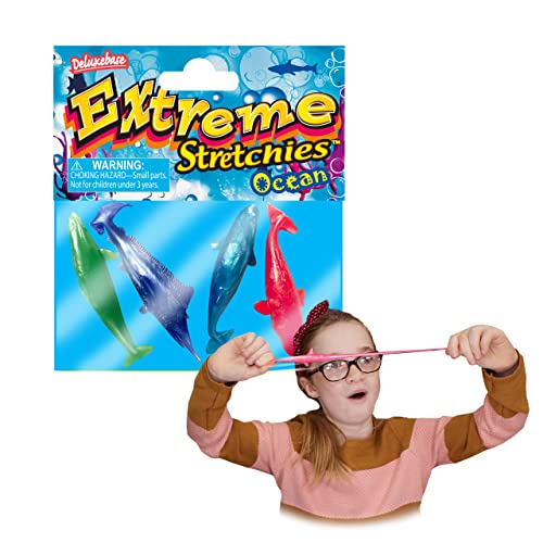 Deluxebase Extreme Stretchies - Ozean Packung mit 4 kleinen dehnbaren Meerestier Spielzeugen. von Deluxebase