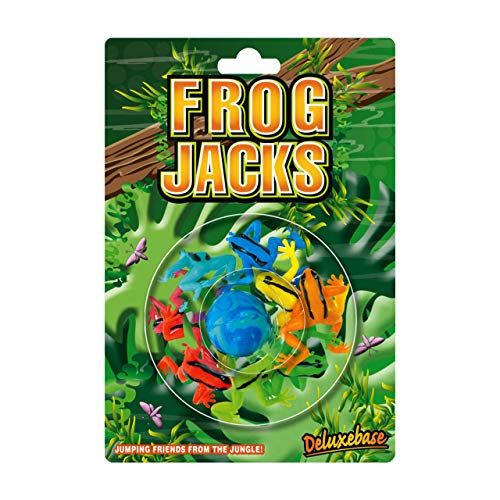 Deluxebase Jacks Spiel - Frosch Klassisches Jacks Spiel für Kinder. EIN lustiges Tier themenbezogene Retro-Spiel für Freunde und Familie, einschließlich einen Ball. von Deluxebase