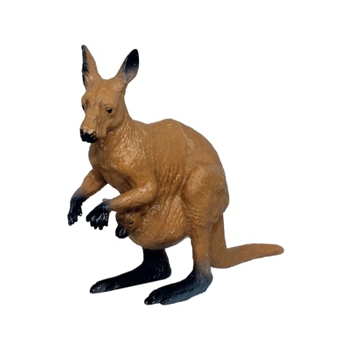Deluxebase Mini Animal Adventure Replicas - Känguru Handbemalte realistische Känguru-Figur. Kleine Kunststoff-Tierfiguren. Ideal Zoo Tier Spielzeug & Geschenke für Kinder. von Deluxebase