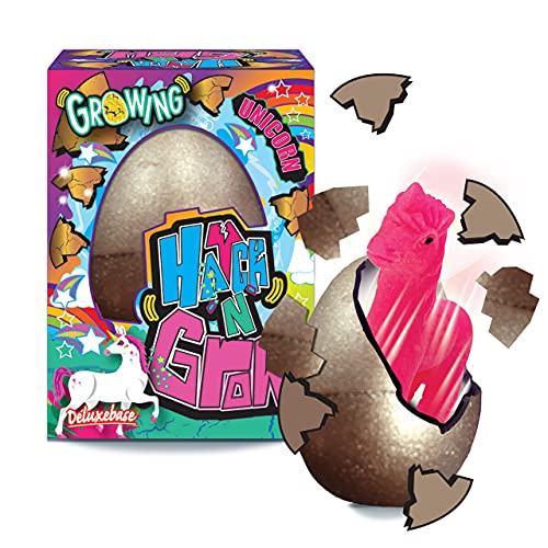 Deluxebase Mini Hatch 'N' Grow - XXXXX Kleines (6,5 cm), schlüpfendes und wachsendes Ei mit Dinosaurierspielzeug. Ins Wasser Legen für EIN magisches, Sich verwandelndes Spielzeug, von Deluxebase