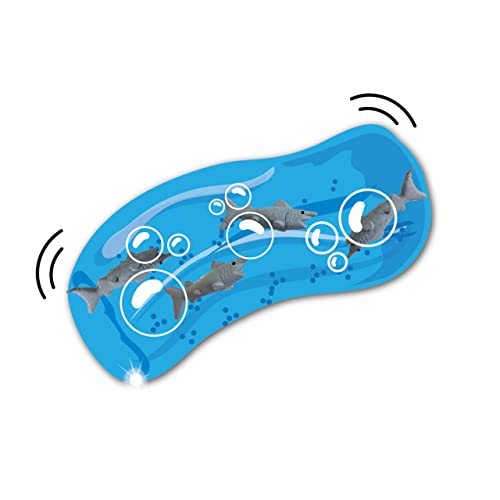 Deluxebase Wiggly Jiggly - Haie Großes super matschiges Wasserschlangenspielzeug mit Haifiguren. Tolles sensorisches Zappelspielzeug für Autismus und ADHS von Deluxebase