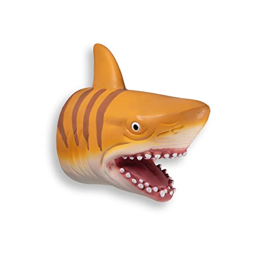 Wild Play Puppen – Tigerhaifisch von Deluxebase Kindertier Handpuppe Spielzeug von Wild Play Puppets