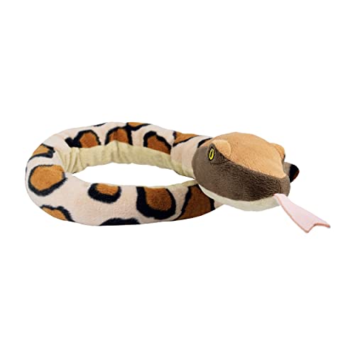 Deluxebase EcoBuddiez Ssschlange - Dunkler Tigerpython Kleine Kuscheltierschlange. Weiche Plüschschlange aus recycelten Plastikflaschen. Umweltfreundliches Spielzeug für Jungen und Mädchen von Deluxebase