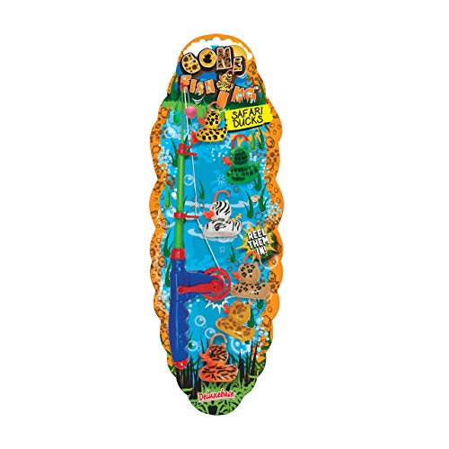 Gone Fishing - Safari Enten aus Deluxebase. Neuheit Angelspiel. Safari-Themen traditionelles Haken-eine-Ente Stil und lustiges Angelspiel für Kinder und Kleinkinder von Deluxebase