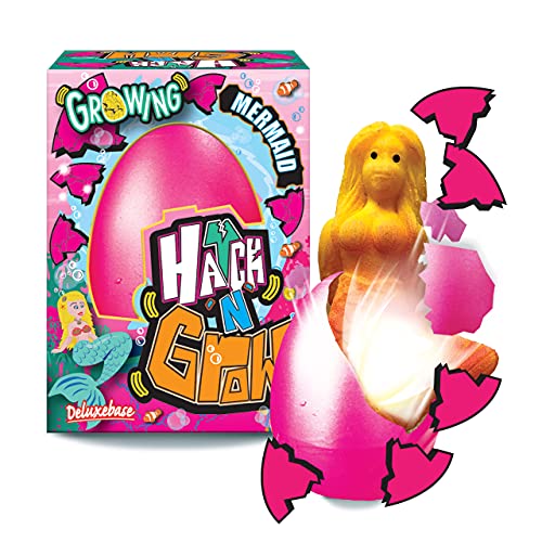 Hatch n Grow Mini Meerjungfrau-Luke 'N' wachsendes Ei von Deluxebase ausbrütend. 6.5cm Ei Meerjungfrauenspielzeug. Groß für Jungen und Mädchen. von Deluxebase