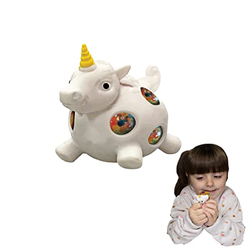 Squidgeemals - Einhorn von Deluxebase. Super dehnbares und matschiges Einhorn Spielzeug mit Gelperlen. Tolles Quetschspielzeug für Erwachsene und Kinder von Squidgeemals