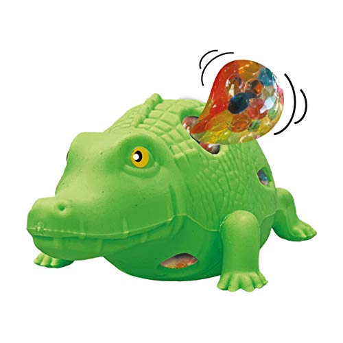 Squidgeemals - Krokodil von Deluxebase. Super dehnbares und matschiges Krokodil Spielzeug mit Gelperlen. Tolles Quetschspielzeug für Erwachsene und Kinder von Deluxebase