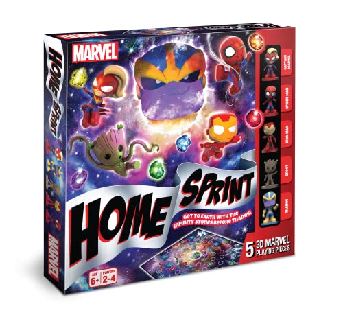 Cartamundi Marvel Home Sprint-Brettspiel, 5 Marvel-Spielfiguren enthalten, familienfreundliches Spiel, tolles Geschenk für Kinder, ab 4 Jahren von Demacia