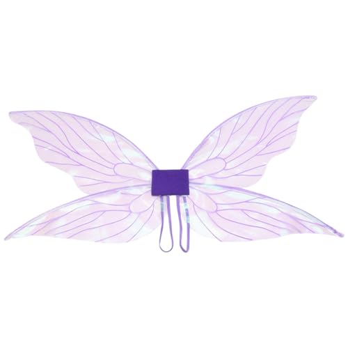 Demiawaking Karneval Feen Kostüm, Karneval Kostüm Damen, Elf Cosplay Flügel für Erwachsene, Damen, Mädchen, Prinzessin, Engelsflügel, Feenflügel, Geburtstag Party-Requisiten (Lila) von Demiawaking