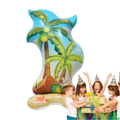 Aufblasbare Palme,Palmenballons - Strandparty-Aluminiumfolie-Sommer-Schlauchboote | Niedliche hawaiianische Foto-Requisiten für Kinder, Erwachsene, hawaiianische Luau-Party von Demsyeq