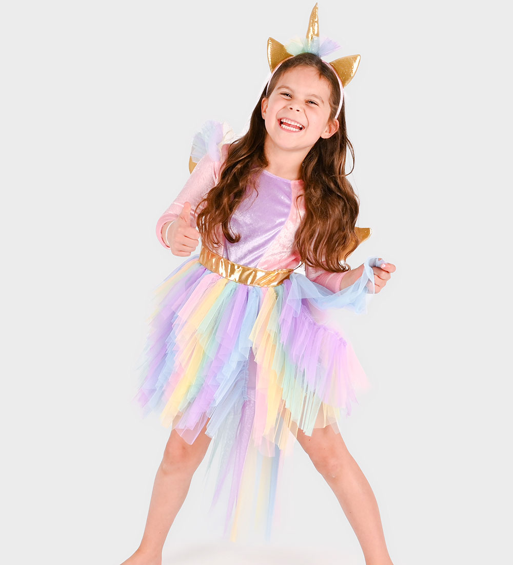 Den Goda Fen Kostüm - Dress Unicorn m. Diadem - Den Goda Fen - 2-4 Jahre (92-104) - Kostüme von Den Goda Fen