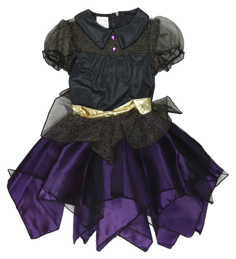 Den Goda Fen Kostüm - Hexenkleid m. Hexenhat Schwarz/Lila - Den Goda Fen - 5-7 Jahre (110-122) - Kostüme von Den Goda Fen