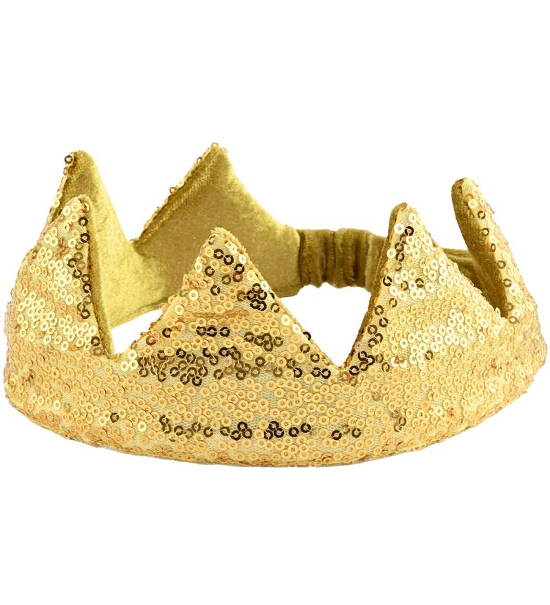Den Goda Fen Kostüm - Krone Gold Pailletten - Den Goda Fen - One Size - Kostüme von Den Goda Fen