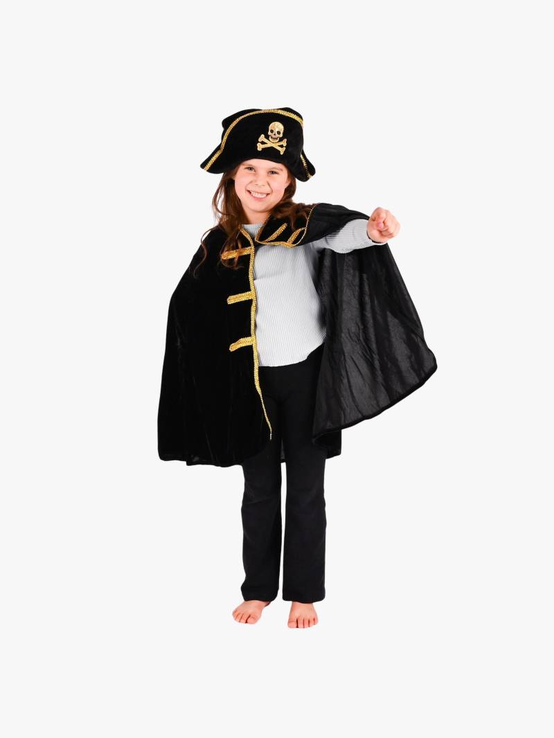Den Goda Fen Verkleidung Piratenumhang Mit Hut, Schwarz von Den Goda Fen