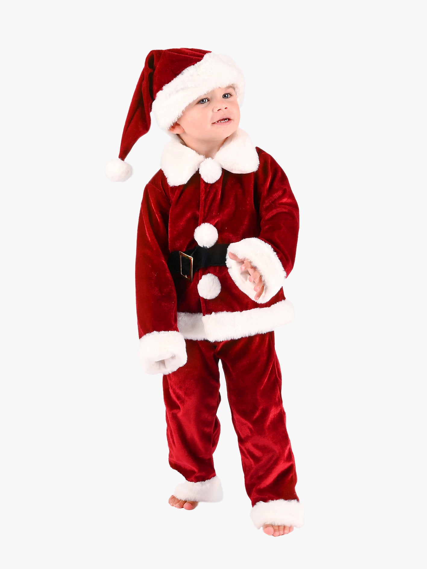 Den Goda Fen Weihnachtswichtelkostüm mit Wichtelmütze, 98-104 von Den Goda Fen