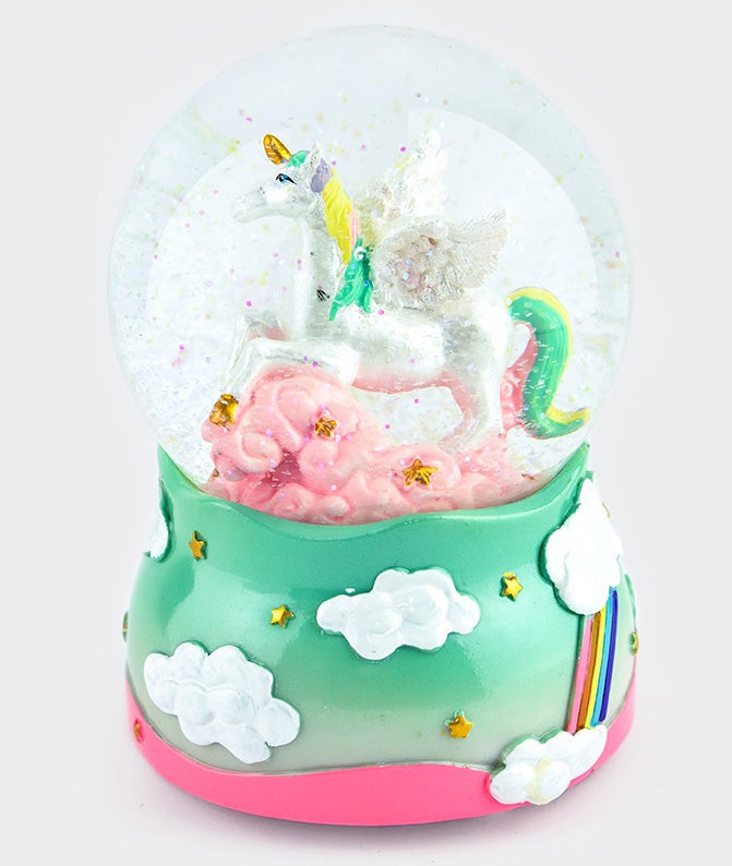 Robetoy Schneekugel Glitzer-Einhorn zum Aufziehen mit Musik, 14 cm Robetoy Schneekugel Glitzer-Einhorn zum Aufziehen mit Musik, 14 cm von Den Goda Fen