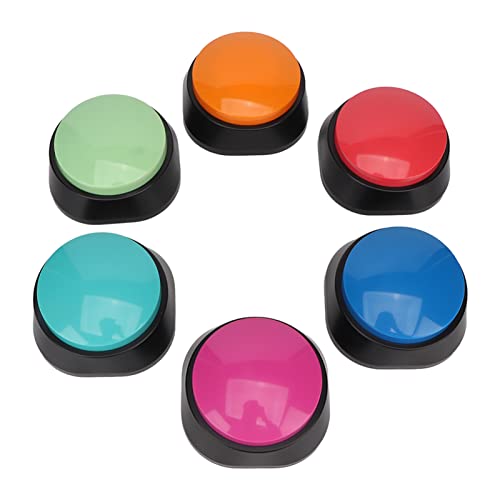Denash 6PCS -Sprachaufzeichnungstaste für Haustiertraining, 30 Sekunden Rekord -Talks Summer, Ideal für die Kommunikation mit Haustieren, ABS Material von Denash