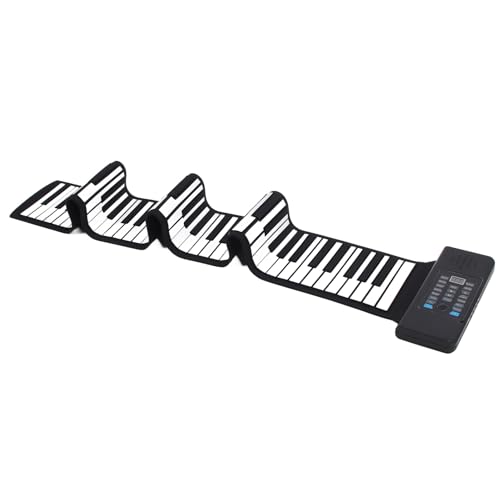 Denash 88 Tasten Rollen Klavier mit 128 Tönen Rhythmen Electronic Hand Roll Piano für Anfängergeschenk, Faltbare Klavier -Tastatur Zum Unterrichten von Akkordfunktionen Denash 88 Tasten Rollen Klavier mit 128 Tönen Rhythmen Electronic Hand Roll Piano für Anfängergeschenk, Faltbare Klavier -Tastatur Zum Unterrichten von Akkordfunktionen von Denash