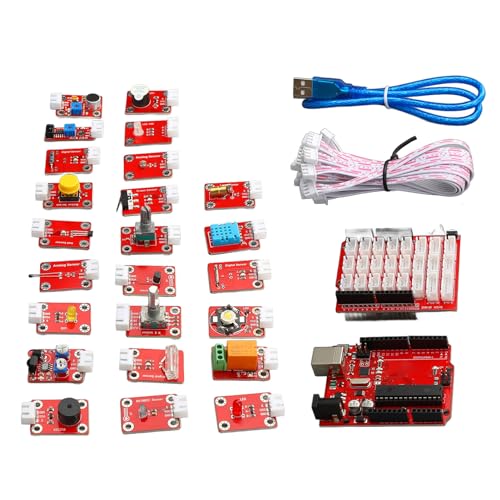 Denash Grafisches Programmierstarter -Kit für Anfängerentwicklungsboard -Lernkit mit Verschiedenen Sensoren, die für Hersteller Aller Altersabs Kunststoff Bequem zu Verwenden Sind von Denash