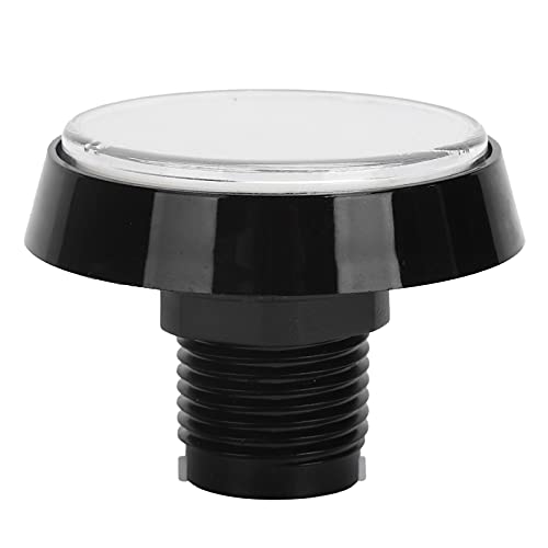 Denash LED -Druckknopf, Einfach zu Verwenden Runder Pushtaste Langlebiger Druckknopf mit LED -Licht für die Spielekonsole für den Austausch (Weiß + LED + dreibeiniger Schalter) von Denash