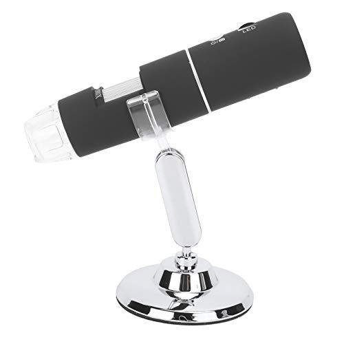 Denash Pocket WiFi Wireless Digital Microskop 1000X Tragbarer Kammer mit 8 LED -Leuchten Zur Inspektion von Münzen und Juwelen, Auflösung von 1920x1080p, Material: ABS von Denash