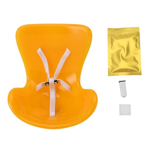 Denash Puppenautositz Kompakte Plastikluftentlüftungsstuhl, Reiseriemen, Robuste Dekoration für Auto und Raum (Yellow) von Denash
