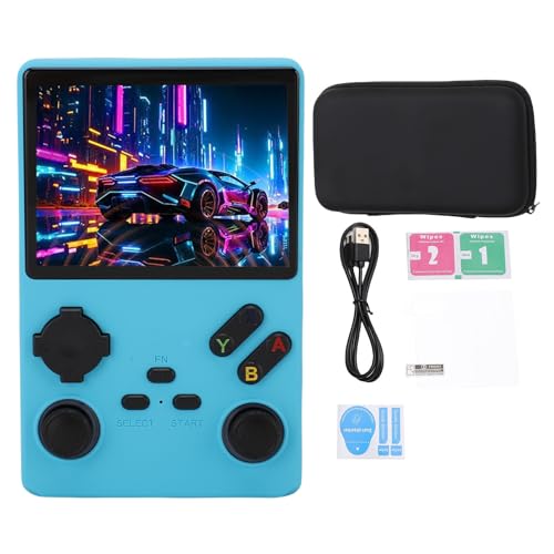 Denash Retro Handheld Game Console, 256 GB Open Source -System mit 3,5 "640x480 Bildschirm und 3800 MAh Akku (Himmelblau) von Denash