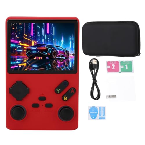 Denash Retro Handheld Game Console, 256 GB Open Source -System mit 3,5 "640x480 Bildschirm und 3800 MAh Akku (Rot) von Denash