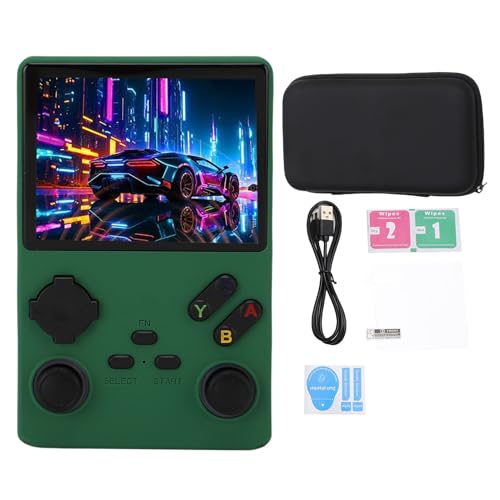 Denash Retro Handheld Game Console, 256 GB Open Source -System mit 3,5 "640x480 Bildschirm und 3800 MAh Akku (dunkelgrün) von Denash