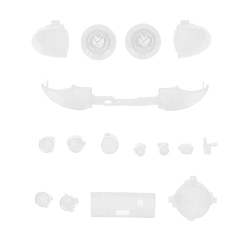 Denash Verbessern Sie Ihr Gameplay mit Dem Vollständigen Button Set -Modul -Kit für den Controller der Serie X Series, Fünf Farboptionen Zur Personalisierung Zur Verfügung (Transparent weiß) von Denash