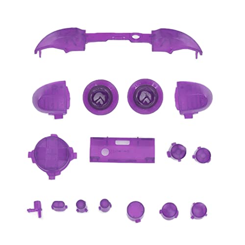 Denash Verbessern Sie Ihr Gameplay mit Dem Vollständigen Button Set -Modul -Kit für den Controller der Serie X Series, Fünf Farboptionen Zur Personalisierung Zur Verfügung (Transparentes Lila) von Denash