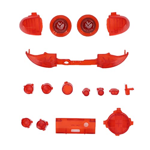 Denash Verbessern Sie Ihr Gameplay mit Dem Vollständigen Button Set -Modul -Kit für den Controller der Serie X Series, Fünf Farboptionen Zur Personalisierung Zur Verfügung (Transparentes Rot) von Denash