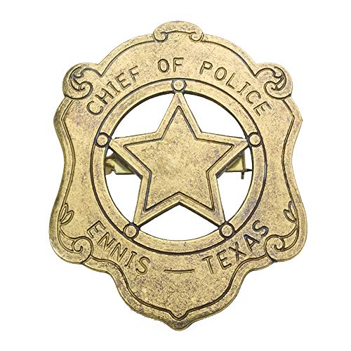 Denix Sheriffstern US-Polizeichef Abzeichen messingfarbend von Denix