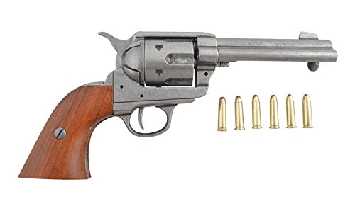 Spielzeugwaffe: Colt 45 Peacemaker grau m. 6 Patronen,ohne Spezialverpackung von Denix