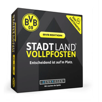DENKRIESEN BV3017 Stadt Land Vollpfosten® – Das Kartenspiel - BVB EDITION - Entscheidend ist aufm Platz. von Denkriesen