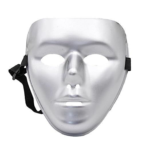 Deno Silberne Vollgesichtsmaske - Hip-Hop-Tanz-Mode-Cosplay-Maske - Verstellbares Halloween-Maske - Maskenrade - Für Männer, Frauen & Kinder Deno Silberne Vollgesichtsmaske - Hip-Hop-Tanz-Mode-Cosplay-Maske - Verstellbares Halloween-Maske - Maskenrade - Für Männer, Frauen & Kinder von Deno