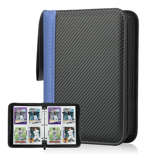 Deoyibu Sammelkarten Album für 440 Karten, Sammelalbum mit 4 Fächern 55 Seiten für Karten-Organizer, Karten Binder aus PU, für Sportkarten, MTG, TCG, Yugioh-Karten etc. Blau Deoyibu Sammelkarten Album für 440 Karten, Sammelalbum mit 4 Fächern 55 Seiten für Karten-Organizer, Karten Binder aus PU, für Sportkarten, MTG, TCG, Yugioh-Karten etc. Blau von Deoyibu