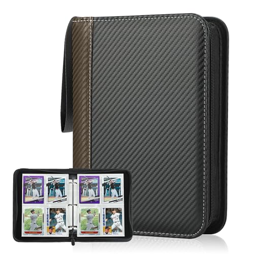 Deoyibu Sammelkarten Album für 440 Karten, Sammelalbum mit 4 Fächern 55 Seiten für Karten-Organizer, Karten Binder aus PU, für Sportkarten, MTG, TCG, Yugioh-Karten etc. Braun Deoyibu Sammelkarten Album für 440 Karten, Sammelalbum mit 4 Fächern 55 Seiten für Karten-Organizer, Karten Binder aus PU, für Sportkarten, MTG, TCG, Yugioh-Karten etc. Braun von Deoyibu