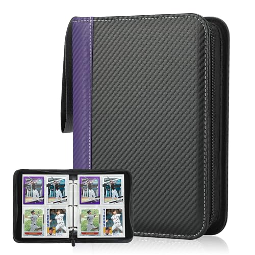 Deoyibu Sammelkarten Album für 440 Karten, Sammelalbum mit 4 Fächern 55 Seiten für Karten-Organizer, Karten Binder aus PU, für Sportkarten, MTG, TCG, Yugioh-Karten etc. Lila Deoyibu Sammelkarten Album für 440 Karten, Sammelalbum mit 4 Fächern 55 Seiten für Karten-Organizer, Karten Binder aus PU, für Sportkarten, MTG, TCG, Yugioh-Karten etc. Lila von Deoyibu