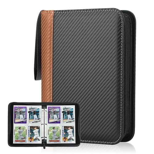 Deoyibu Sammelkarten Album für 440 Karten, Sammelalbum mit 4 Fächern 55 Seiten für Karten-Organizer, Karten Binder aus PU, für Sportkarten, MTG, TCG, Yugioh-Karten etc. Orange Deoyibu Sammelkarten Album für 440 Karten, Sammelalbum mit 4 Fächern 55 Seiten für Karten-Organizer, Karten Binder aus PU, für Sportkarten, MTG, TCG, Yugioh-Karten etc. Orange von Deoyibu