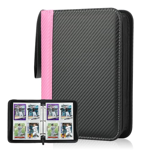 Deoyibu Sammelkarten Album für 440 Karten, Sammelalbum mit 4 Fächern 55 Seiten für Karten-Organizer, Karten Binder aus PU, für Sportkarten, MTG, TCG, Yugioh-Karten etc. Rosa Deoyibu Sammelkarten Album für 440 Karten, Sammelalbum mit 4 Fächern 55 Seiten für Karten-Organizer, Karten Binder aus PU, für Sportkarten, MTG, TCG, Yugioh-Karten etc. Rosa von Deoyibu