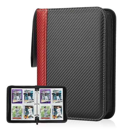 Deoyibu Sammelkarten Album für 440 Karten, Sammelalbum mit 4 Fächern 55 Seiten für Karten-Organizer, Karten Binder aus PU, für Sportkarten, MTG, TCG, Yugioh-Karten etc. Rot Deoyibu Sammelkarten Album für 440 Karten, Sammelalbum mit 4 Fächern 55 Seiten für Karten-Organizer, Karten Binder aus PU, für Sportkarten, MTG, TCG, Yugioh-Karten etc. Rot von Deoyibu