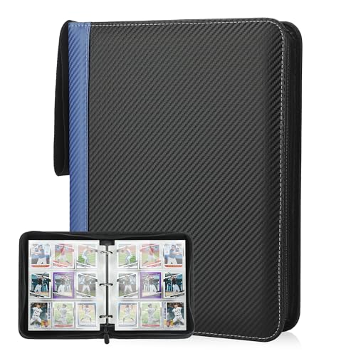 Deoyibu Sammelkarten Album für 900 Karten, Sammelalbum mit 9 Fächern 50 Seiten für Karten-Organizer, Karten Binder aus PU, für Sportkarten, MTG, TCG, Yugioh-Karten etc. Blau Deoyibu Sammelkarten Album für 900 Karten, Sammelalbum mit 9 Fächern 50 Seiten für Karten-Organizer, Karten Binder aus PU, für Sportkarten, MTG, TCG, Yugioh-Karten etc. Blau von Deoyibu