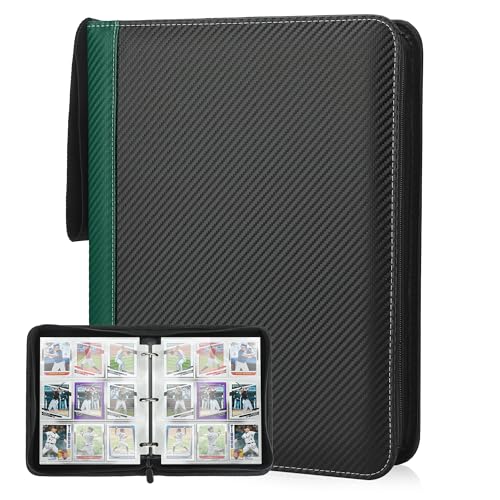 Deoyibu Sammelkarten Album für 900 Karten, Sammelalbum mit 9 Fächern 50 Seiten für Karten-Organizer, Karten Binder aus PU, für Sportkarten, MTG, TCG, Yugioh-Karten etc. Grün Deoyibu Sammelkarten Album für 900 Karten, Sammelalbum mit 9 Fächern 50 Seiten für Karten-Organizer, Karten Binder aus PU, für Sportkarten, MTG, TCG, Yugioh-Karten etc. Grün von Deoyibu