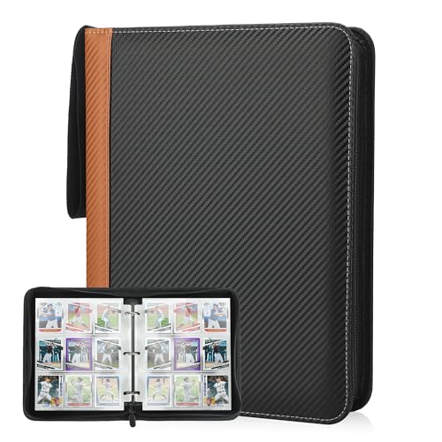 Deoyibu Sammelkarten Album für 900 Karten, Sammelalbum mit 9 Fächern 50 Seiten für Karten-Organizer, Karten Binder aus PU, für Sportkarten, MTG, TCG, Yugioh-Karten etc. Orange Deoyibu Sammelkarten Album für 900 Karten, Sammelalbum mit 9 Fächern 50 Seiten für Karten-Organizer, Karten Binder aus PU, für Sportkarten, MTG, TCG, Yugioh-Karten etc. Orange von Deoyibu
